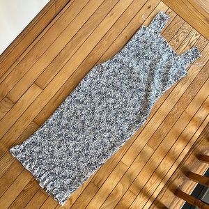 SNDYS blue floral ruffled dress